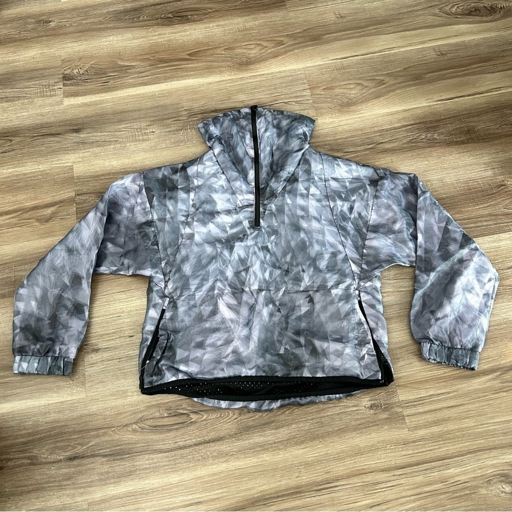 Champion Gray Lilac Holographic 1/3 Zip Windbreaker Pop On Women Small